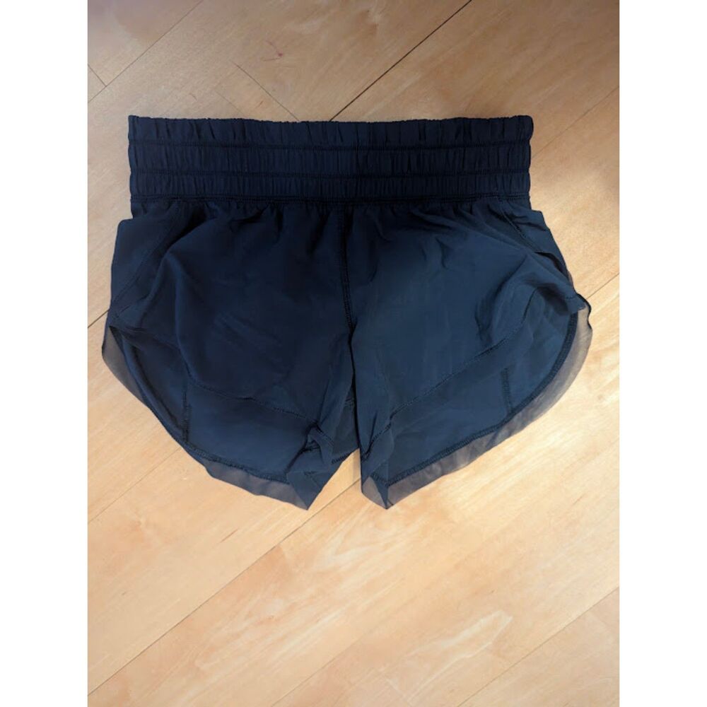 Lululemon Sz 2 Anew Short (4" ) Navy Blue (mesh trim)